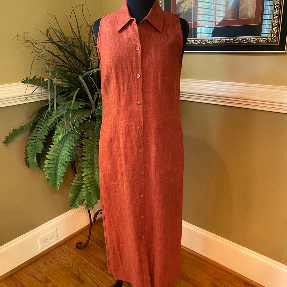 NWT Sigrid Olsen Linen Shirt Dress - Sz 10